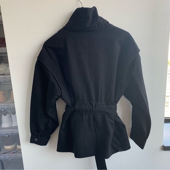 ba&sh Belted 100% Cotton Lost Jacket Size M - Picture 10 of 16